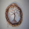 front view rustic tree of life grapevine wreath against a vignette no color background